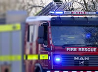 Fire in bathroom at thatched home in Stokeinteignhead