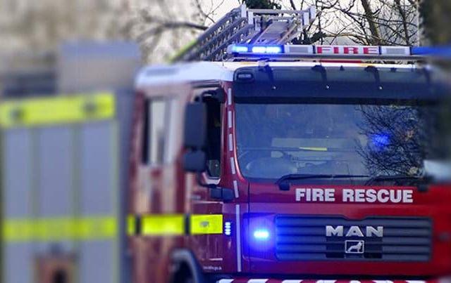 Fire in bathroom at thatched home in Stokeinteignhead