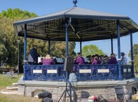 Okehampton Excelsior Silver Band perform at Newton Abbot bandstand 