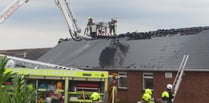 Fire crews fighting serious fire at Cheriton Bishop Village Hall
