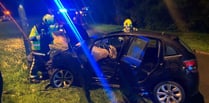 Car crashes into lamppost