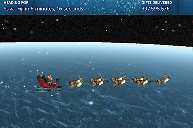 Santa's nearly on his way. NORAD Tracks Santa