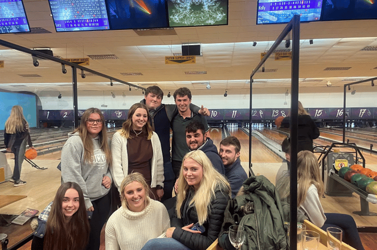 Ten pin bowling at
Exeter