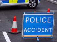 Man trapped as van overturns on A381