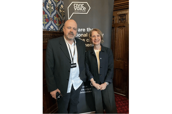 Cllr Richard Daws, Leader of the South Devon Alliance, with the MP for Bath Wera Hobhouse.