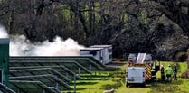 Firefighters tackle blaze at solar farm 