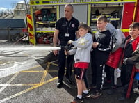 Kids’ happy day with Fire Service