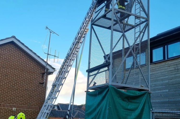 CREWS from Newton Abbot Fire Station have been put through their paces to hone their skills in rescuing people from confined spaces.
Picture: Newton Abbot Fire Station (13-5-23)