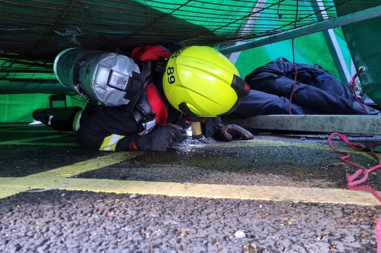 CREWS from Newton Abbot Fire Station have been put through their paces to hone their skills in rescuing people from confined spaces.
Picture: Newton Abbot Fire Station (13-5-23)