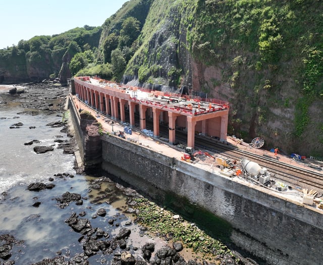 Work on rockfall shelter reaches milestone 