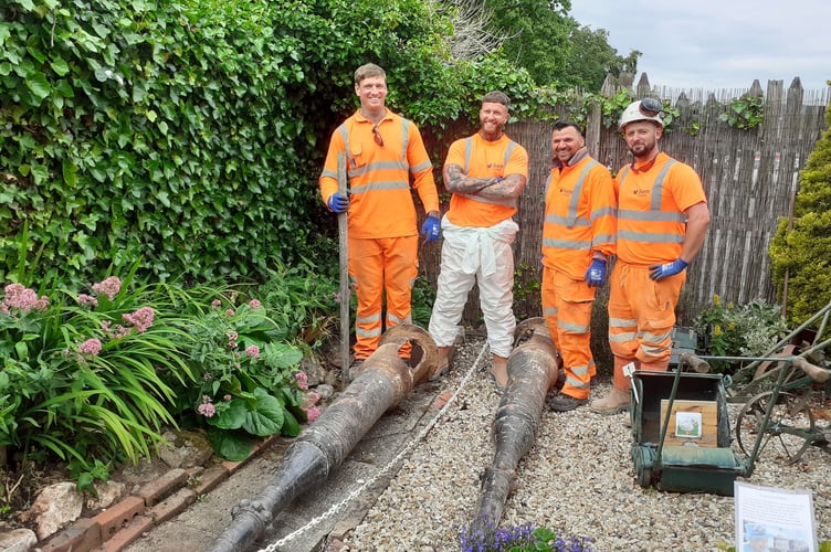 Rail canopy posts delivered to Dawlish Museum 