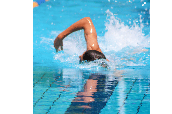 Swimming stock image