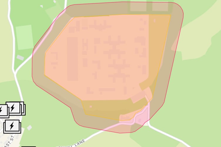 Police warning area around Channings Wood Prison.
Picture: Newton Abbot Police (14-7-23)