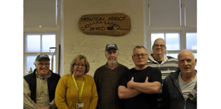 Community Shed sign in its rightful place