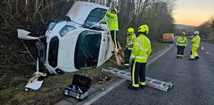 Fire crews attend A38 crash 