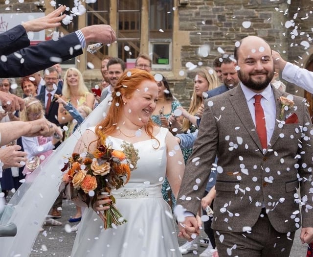 Couple held both ceremony and reception in a Devon Anglican Church
