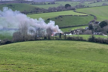 Fire breaks out in Exminster shed 