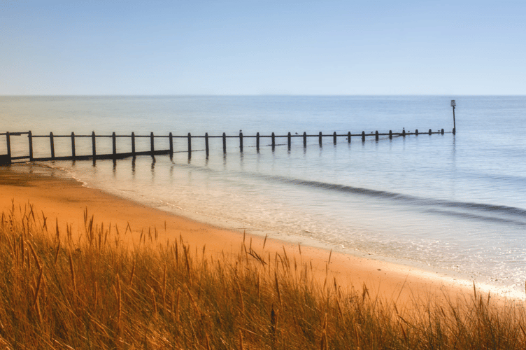 Dawlish Warren beach stock image 