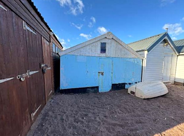 Beach hut at Back Beach, Teignmouth.