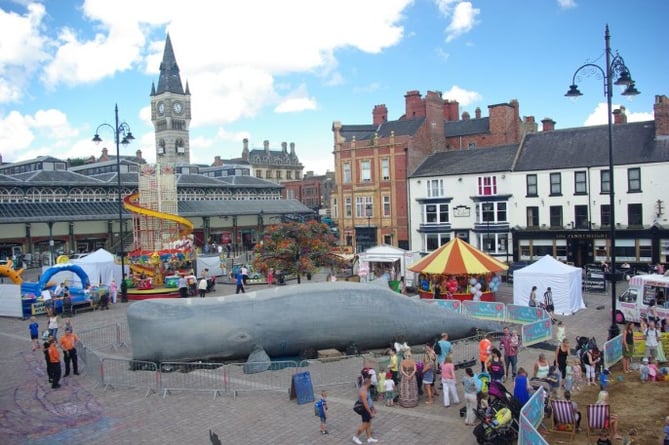 A giant whale will be washing up on Dawlish Lawn 