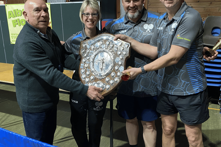 Newton Abbot Buzzards trio presented with their shield