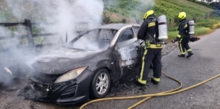 Fire destroys car 