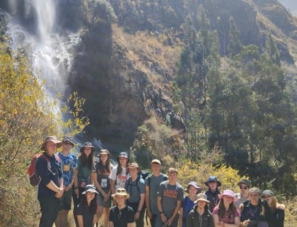 Spectacular waterfall in Peru 