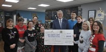 Funeral directors' Christmas cheque to community café