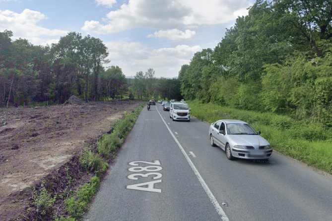 The A382 between Newton Abbot and Stover 