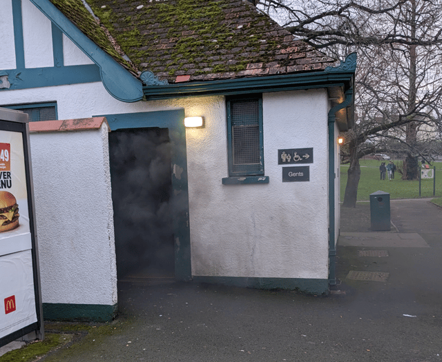 Black smoke seen coming from public toilets 