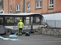 Driver remains in hospital after crash, bus company says 