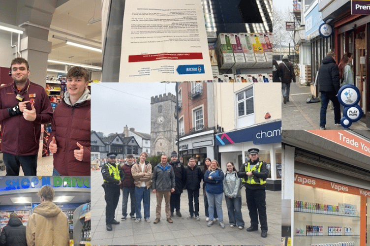 Newton Abbot's police cadets saw action in a 'Challenge 25' purchasing operation on Friday, February 7.