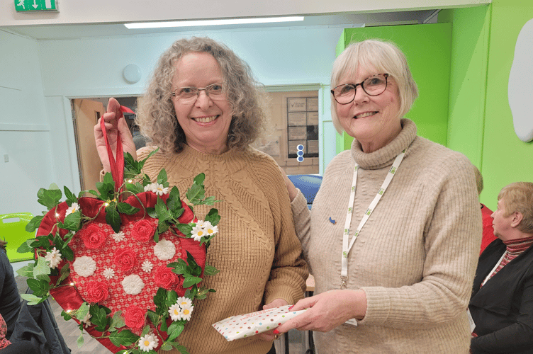 Newton Abbot WI member Julie, left, won the competition